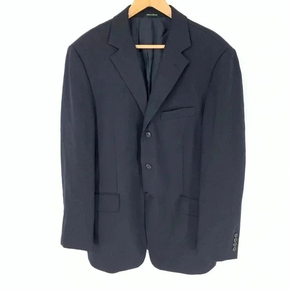 J. Crew 42L Navy 3 Button wool blazer